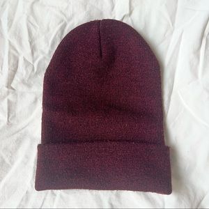 Unisex Burgundy Knit Hat